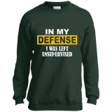 In My Defense I Was Left Unsupervised YOUTH Tshirt/LS/Sweatshirt/Hoodie.