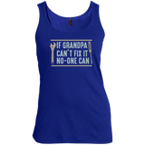 Mens If Grandpa Can't Fix It No-one Can - Father's Day Gift Women's Tank Top - Lapis Blue / X-Small- T-Shirts -TeeEver.com