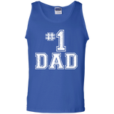 #1 Dad Number One Father's Day Vintage Style Tank Top - TEEEVER - Royal / S- Sleeveless -TeeEver.com