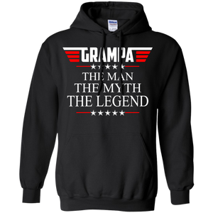 Men's Grampa The Man The Myth The Legend Father's Day Hoodie - TEEEVER - Black / S- Hoodies -TeeEver.com