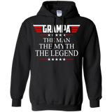 Men's Grampa The Man The Myth The Legend Father's Day Hoodie - TEEEVER - Black / S- Hoodies -TeeEver.com