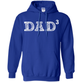 Men's Dad3 Three Kids Father's Day Father of Three Hoodie - TEEEVER - Royal / S- Hoodies -TeeEver.com