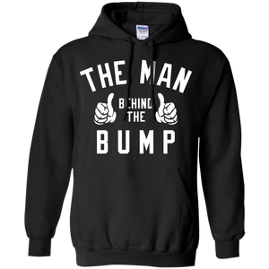 Men's The Man Behind The Bump Men's - New Father Pregnancy - Hoodie - TEEEVER - Black / S- Hoodies -TeeEver.com