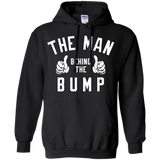 Men's The Man Behind The Bump Men's - New Father Pregnancy - Hoodie - TEEEVER - Black / S- Hoodies -TeeEver.com