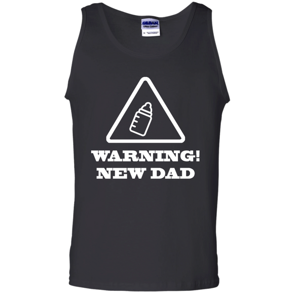 Warning! New Dad Tank Top - TEEEVER - Black / S- Sleeveless -TeeEver.com