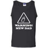Warning! New Dad Tank Top - TEEEVER - Black / S- Sleeveless -TeeEver.com