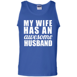 Men's My Wife Has An Awesome Husband - Father's Day Gift Tank Top - TEEEVER - Royal / S- Sleeveless -TeeEver.com