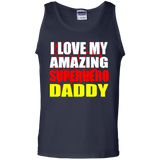 Fathers Day - For Kids I Love My Amazing Superhero Daddy Tank Top - TEEEVER - Navy / S- T-Shirts -TeeEver.com