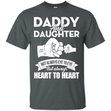 Daddy And Daughter Always Heart To Heart Fathers Day T-Shirt - TEEEVER - Dark Heather / S- Short Sleeve -TeeEver.com