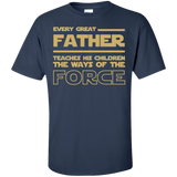 Men's-Best-Tee-For-Star-Dad.-Father's-Day-Gift-For-Awesome Dad Star wars Custom Ultra Cotton T-Shirt - Navy / S- Short Sleeve -TeeEver.com