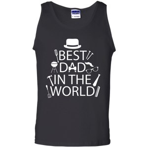 Best Dad In The World Fathers Day Tee BBQ Tools Hat Tank Top - TEEEVER - Black / S- Sleeveless -TeeEver.com