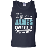 If James Can't Fix It No One Can - Fathers Day Gifts Tank Top - TEEEVER - Navy / S- Sleeveless -TeeEver.com
