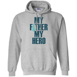 My father, my hero - Hoodie - TEEEVER - Sport Grey / S- Hoodies -TeeEver.com