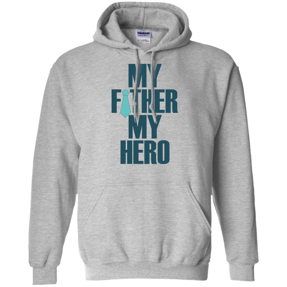 My father, my hero - Hoodie - TEEEVER - Sport Grey / S- Hoodies -TeeEver.com