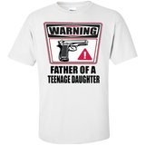 Father of a Teenage Daughter T-Shirt - White / S- Short Sleeve -TeeEver.com