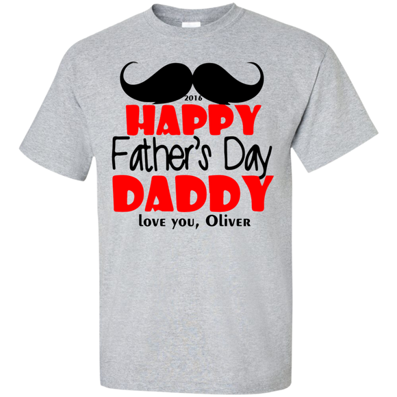 Happy Father's day Custom Ultra Cotton T-Shirt - Sport Grey / S- Short Sleeve -TeeEver.com