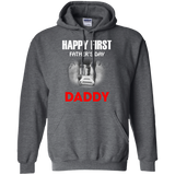 Happy First Fathers Day Daddy - funny Hoodie - TEEEVER - Dark Heather / S- Hoodies -TeeEver.com