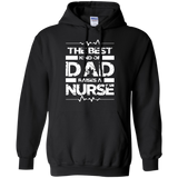 Men's The Best Kind Of Dad Raises A Nurse Father's Day Gift Hoodie - TEEEVER - Black / S- Hoodies -TeeEver.com