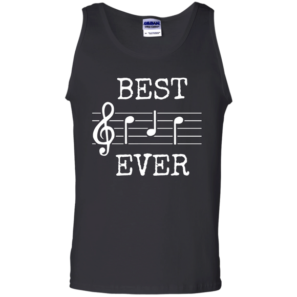 Best Dad Ever Music - Cute Funny Saying Fathers Day Gift Tank Top - TEEEVER - Black / S- T-Shirts -TeeEver.com