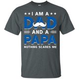 A Dad and A Papa. Funny Family - Daddy Fathers Day Gift T-Shirt - TEEEVER - Dark Heather / S- Short Sleeve -TeeEver.com