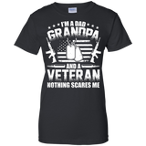 I'm A Dad Grandpa Veteran Father's Day Ladies' T-Shirt - Black / X-Small- T-Shirts -TeeEver.com