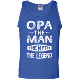 Opa The Man The Myth The Legend Fathers Day Gift Men Tank Top - TEEEVER - Royal / S- Sleeveless -TeeEver.com