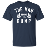 Men's The Man Behind The Bump Men's - New Father Pregnancy - T-Shirt - TEEEVER - Navy / S- Short Sleeve -TeeEver.com