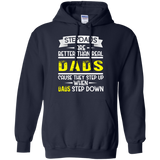 Funny Step Dads Are Better - Fathers Day Birthday Gift Hoodie - TEEEVER - Navy / S- Hoodies -TeeEver.com