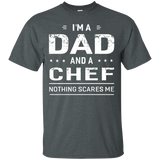 I'm A Dad And Chef - For Men Father Funny Gift T-Shirt - TEEEVER - Dark Heather / S- Short Sleeve -TeeEver.com