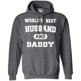 Men's Worlds Best Husband and Daddy Fathers Day Hoodie - TEEEVER - Dark Heather / S- Hoodies -TeeEver.com