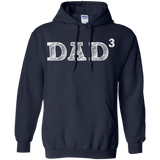 Men's Dad3 Three Kids Father's Day Father of Three Hoodie - TEEEVER - Navy / S- Hoodies -TeeEver.com