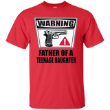 Father Of a Teenage Daughter T-Shirt - Red / S- Short Sleeve -TeeEver.com