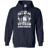 I'm A Dad Grandpa Veteran Father's Day Pullover Hoodie - Navy / Small- Sweatshirts -TeeEver.com