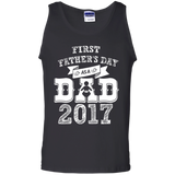First Father's Day as a Dad 2017 Gift - for New Dads Tank Top - TEEEVER - Black / S- Sleeveless -TeeEver.com