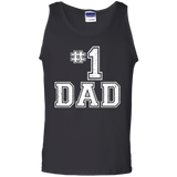 #1 Dad Number One Father's Day Vintage Style Tank Top - TEEEVER - Black / S- Sleeveless -TeeEver.com