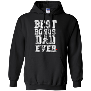 Best Bonus Dad Ever - Stepdad Step Father Day Varsity Hoodie - TEEEVER - Black / S- Hoodies -TeeEver.com