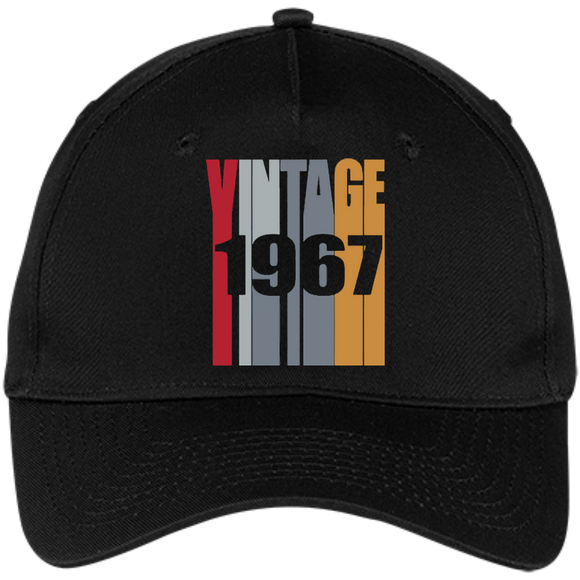 Retro Vintage 1967 - 50 yrs old Bday 50th Birthday - Five Panel Twill Cap - Black / One Size- Hats -TeeEver.com