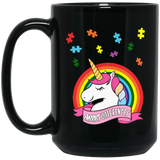 Autism Awareness - Unicorn Puzzle Piece MUGS