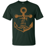 Anchored Faith, Black Lives Matter,Father's Day T-Shirt - Forest Green / S- Short Sleeve -TeeEver.com