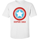 Super Man Daddy Father's Day T-Shirt - White / S- Short Sleeve -TeeEver.com