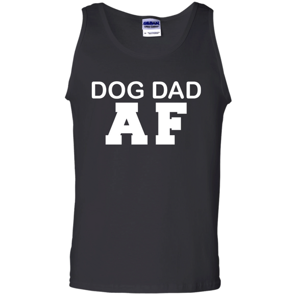 Dog Dad AF Funny - Dog Dad Owner Dog Father's Day Gift Tank Top - TEEEVER - Black / S- T-Shirts -TeeEver.com