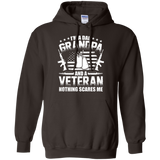 I'm A Dad Grandpa Veteran Father's Day Pullover Hoodie - Dark Chocolate / Small- Sweatshirts -TeeEver.com