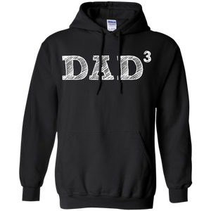 Men's Dad3 Three Kids Father's Day Father of Three Hoodie - TEEEVER - Black / S- Hoodies -TeeEver.com