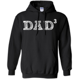 Men's Dad3 Three Kids Father's Day Father of Three Hoodie - TEEEVER - Black / S- Hoodies -TeeEver.com