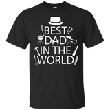 Best Dad In The World Fathers Day Tee BBQ Tools Hat T-Shirt - TEEEVER - Black / S- Short Sleeve -TeeEver.com