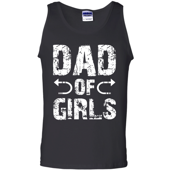 Dad of Girls - Funny Father's Day Gift From Daughter Tank Top - TEEEVER - Black / S- T-Shirts -TeeEver.com