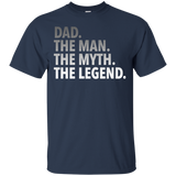 Men's Dad - The Man The Myth The Legend - Dad Father - T-Shirt - TEEEVER - Navy / S- Short Sleeve -TeeEver.com