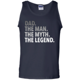 Men's Dad - The Man The Myth The Legend - Dad Father - Tank Top - TEEEVER - Navy / S- Sleeveless -TeeEver.com