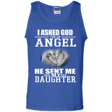 Funny - Fathers Day Gifts From Daughter  Angel Tank Top - TEEEVER - Royal / S- Sleeveless -TeeEver.com
