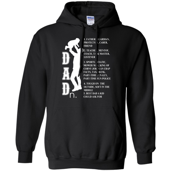 Father's Day Gift For Dad - Dad (noun) - All about Dad Hoodie - TEEEVER - Black / S- Hoodies -TeeEver.com